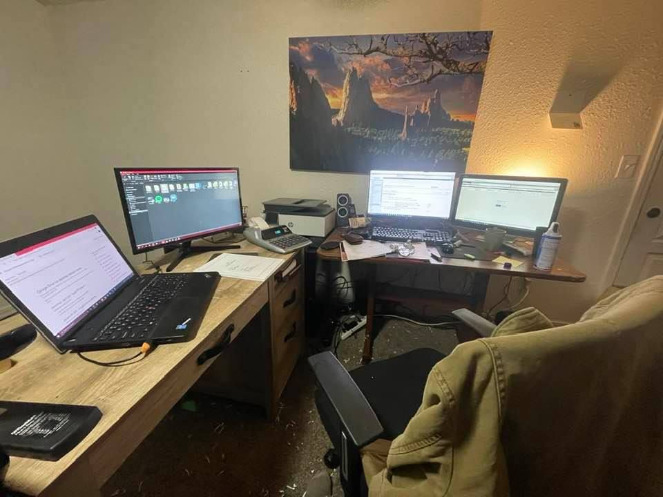 setup at home office