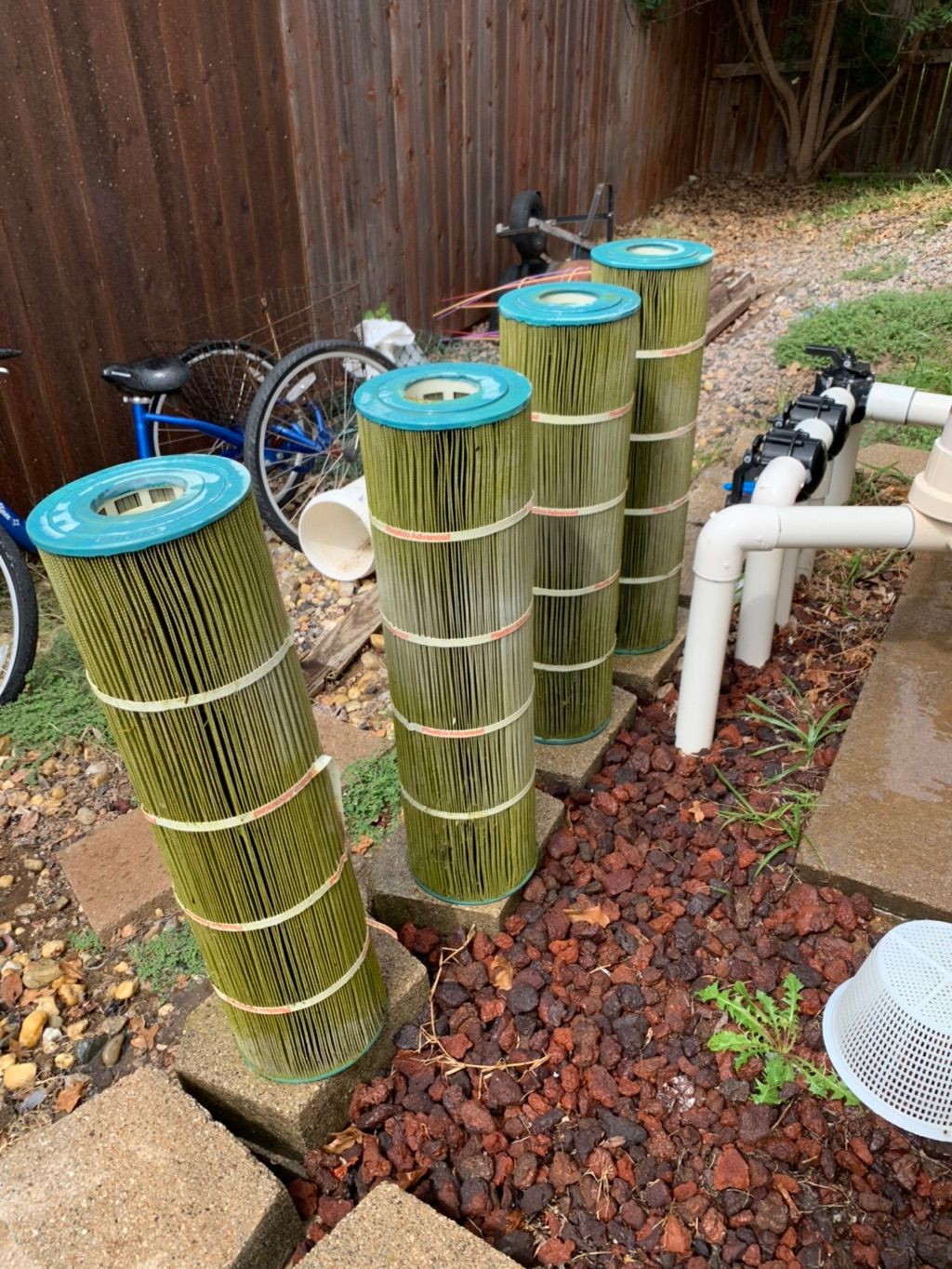 Before during green to clean