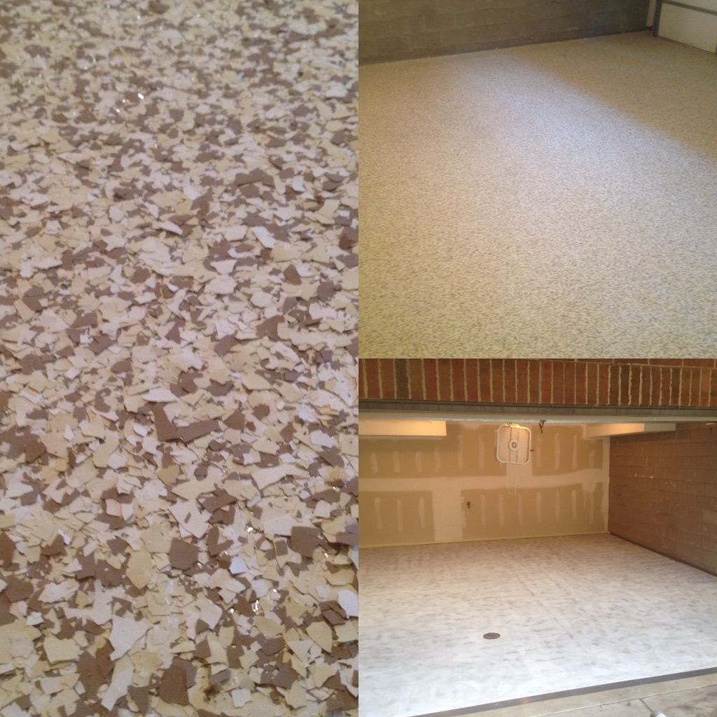 Epoxy floor before and after 