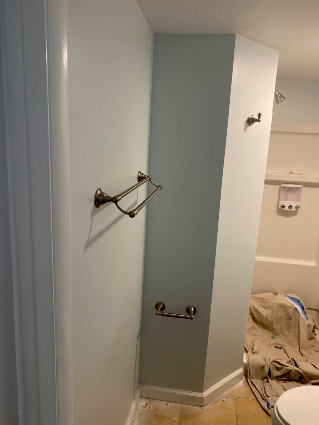 After we took off wallpaper and repaired walls and