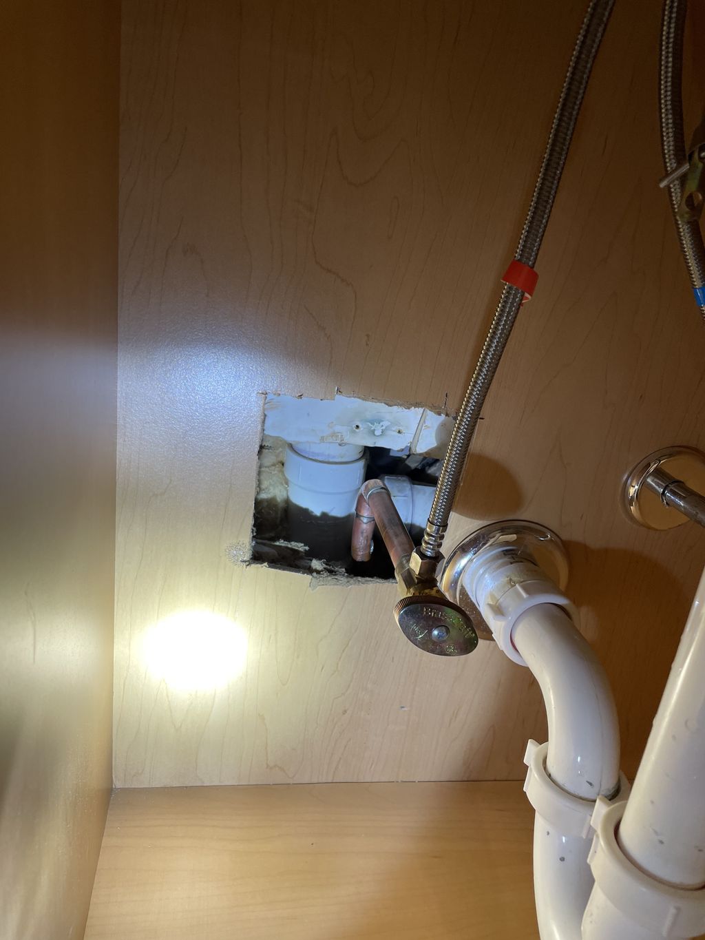 Waterline repair inside wall