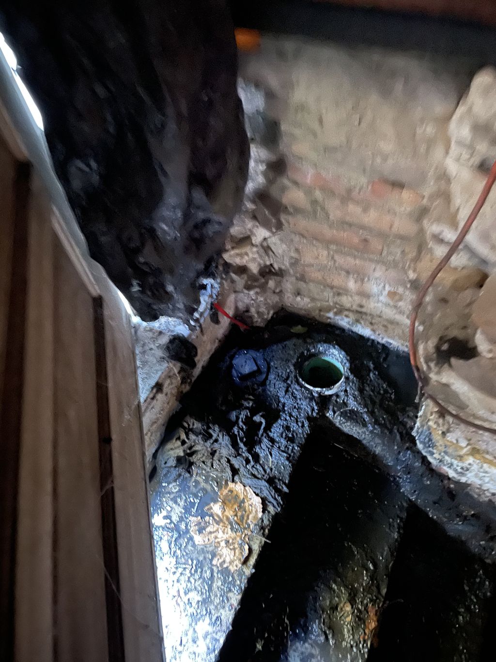 Mainline sewer clogged with wipes