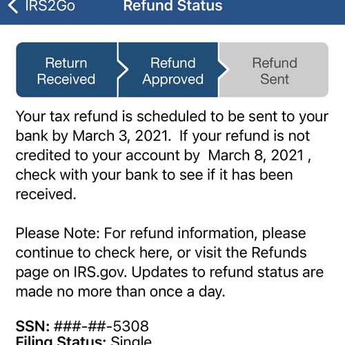 Received my tax refund in record timing. Fair pric