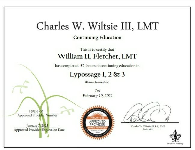 lypossage CEUs
