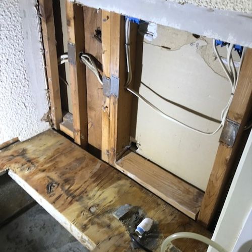 HVAC closet had a leak drywall needed to be remove