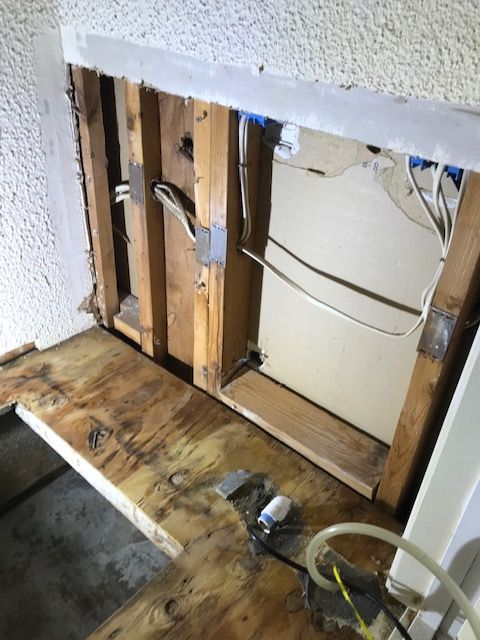 HVAC closet had a leak drywall needed to be remove