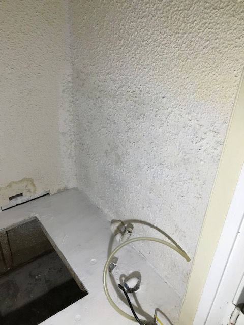 HVAC closet/ section of drywall removed and replac