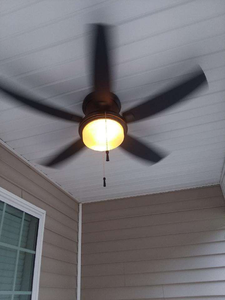 Replaced a Fan outside of customers home