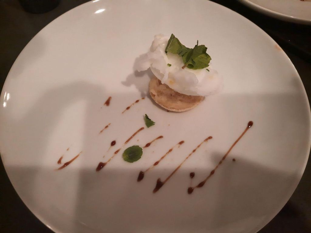 lemon sorbet fresh mint sour dough toast