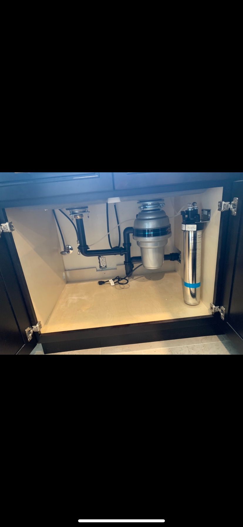 New complete kitchen drainage system with new disp