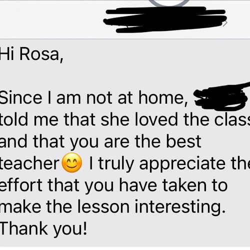 Text message from a parent!