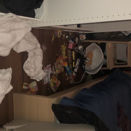 Our apartment was broken in by homeless living the
