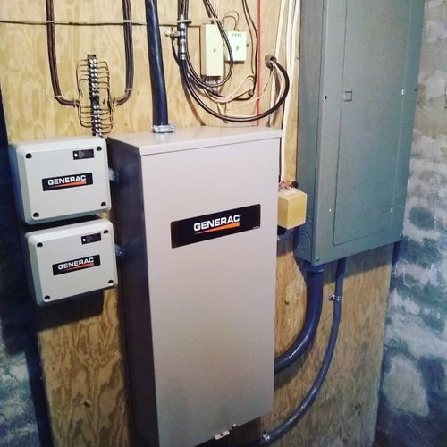 Transfer switch for a generator and main panel