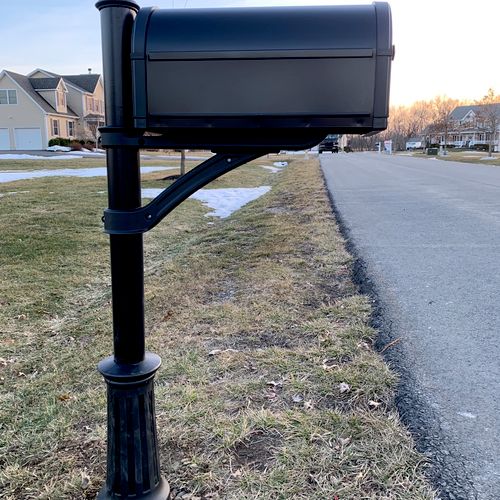 Excellent work by Ryan in removing old mailbox and