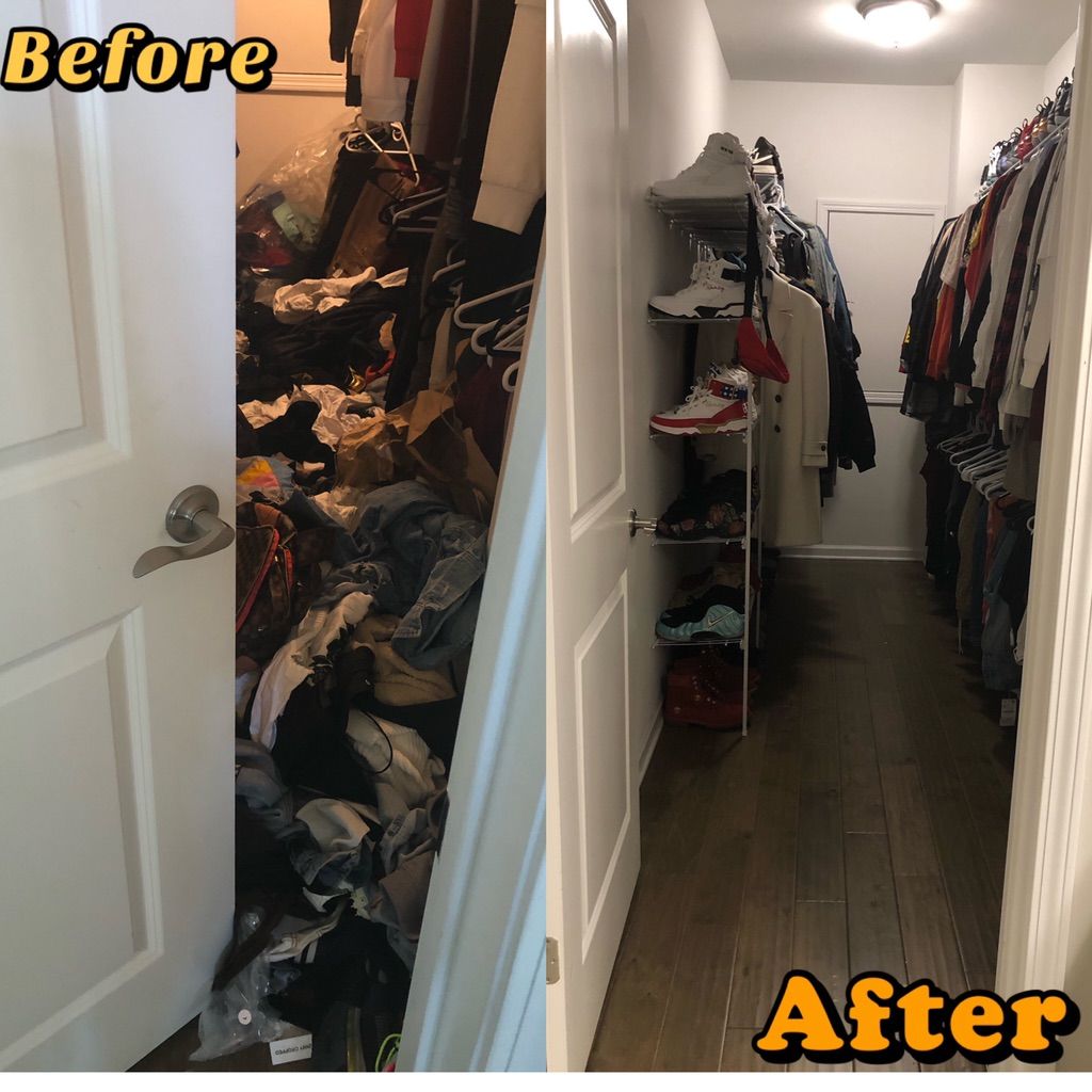 Closet cleaning and organization 👟 