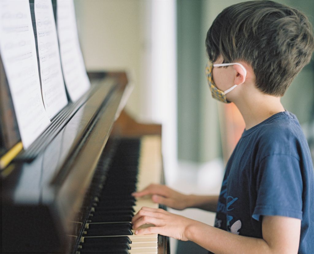 MusicLab student Jack performing one of his pieces