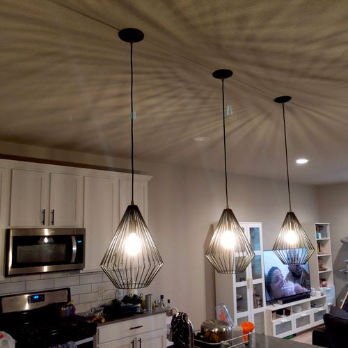 Rick did an amazing job on our pendant lights. He 