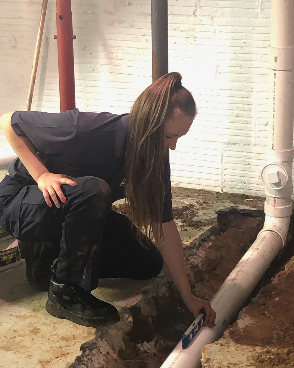 Technicians getting their hands dirty