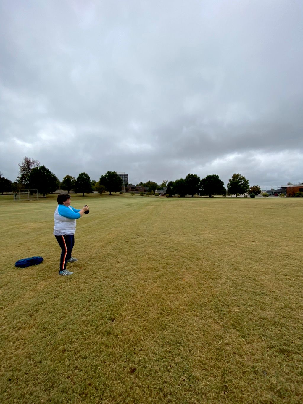 Training outside at Veteran Park