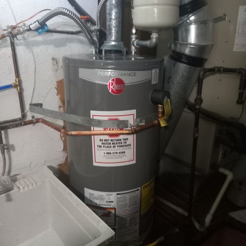 New water heater installed 