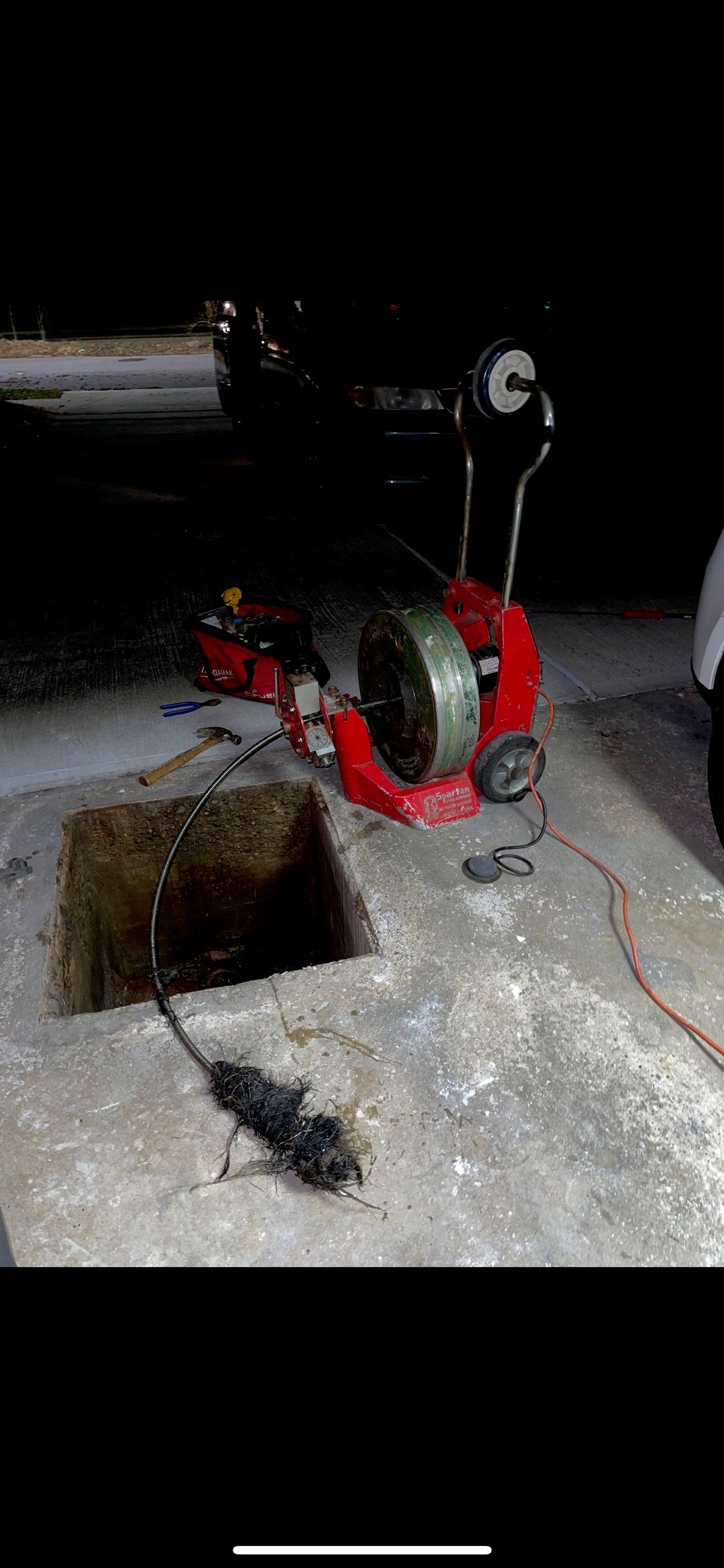 Main Sewer Drain Clogged with Roots