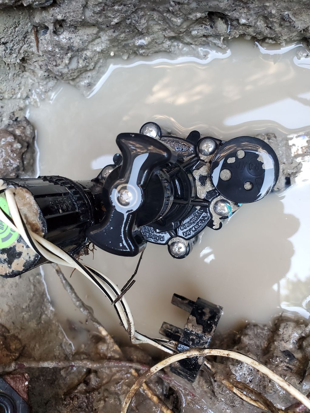 Broken irrigation valve 