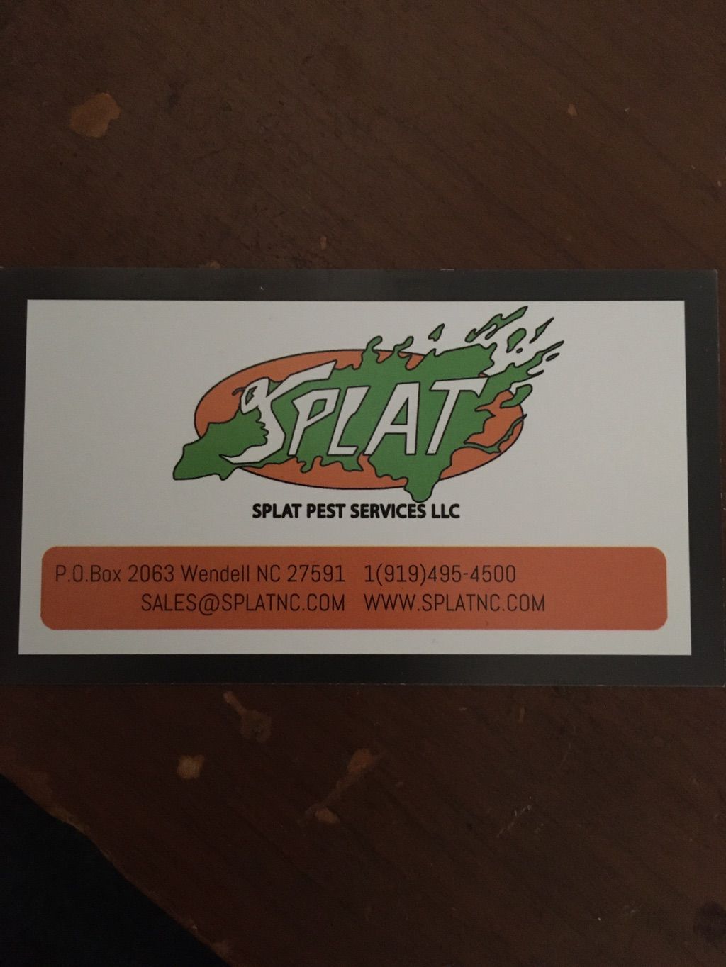 We make your bugs go. Splat!