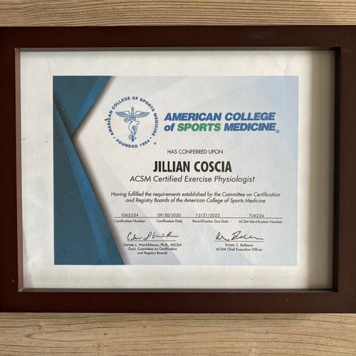 ACSM Certified Exercise Physiologist