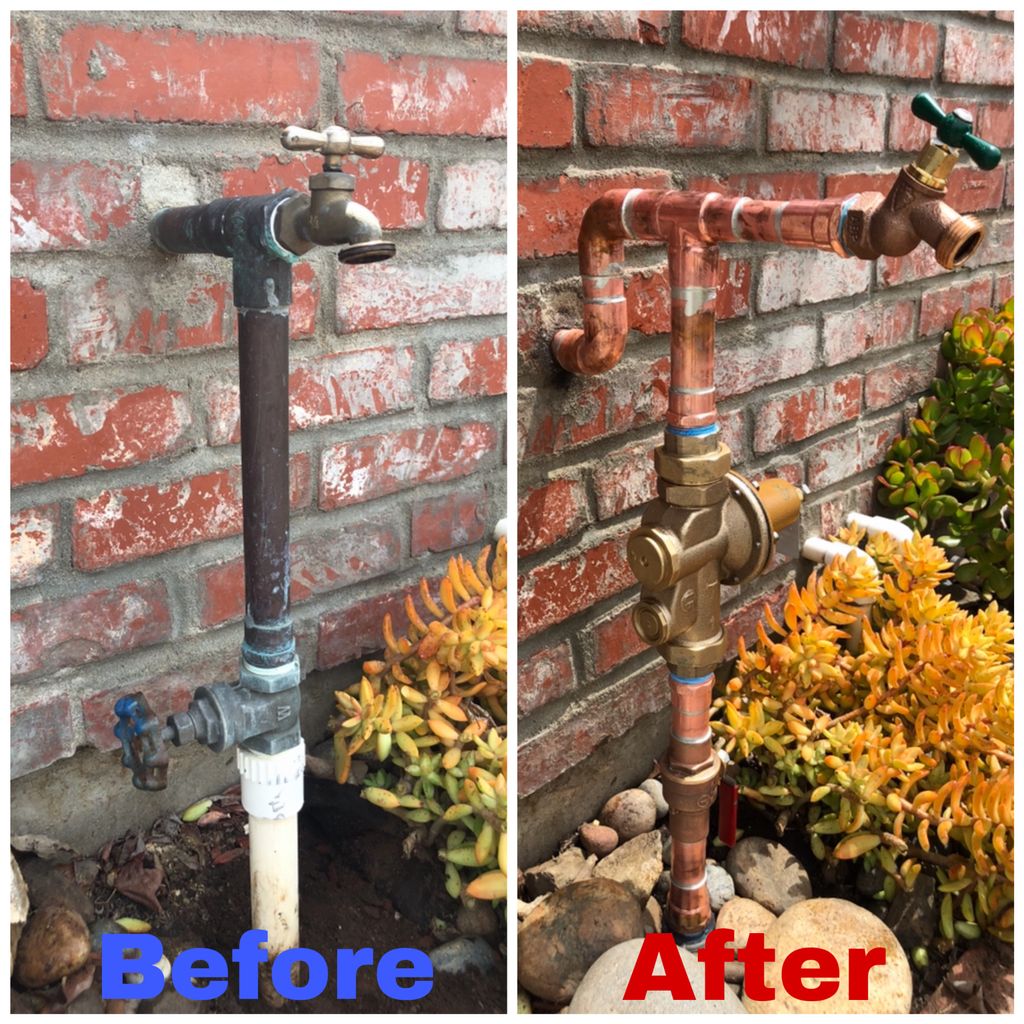 Water Service Manifold Before & After