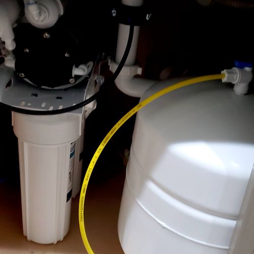 Roger recently installed a new reverse osmosis sys