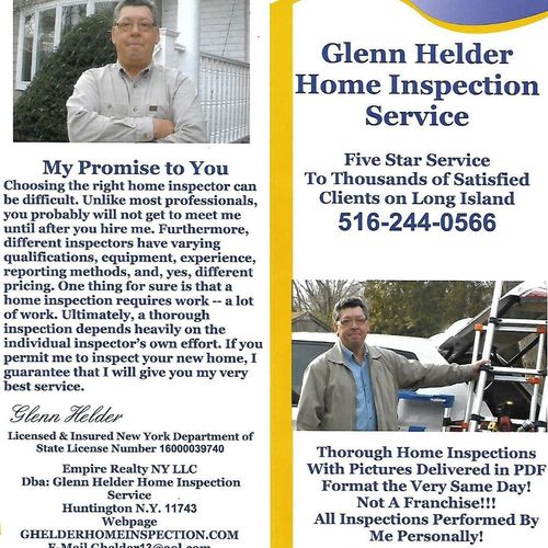 Historicus elegant vacht Glenn Helder Home Inspection Service | Huntington, NY
