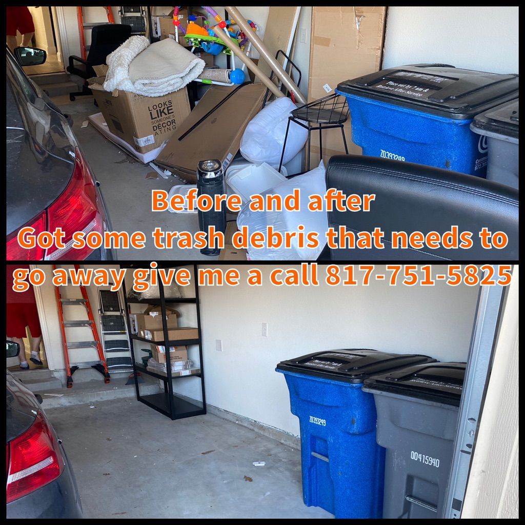 Trash debris pick up in Allen, Tx