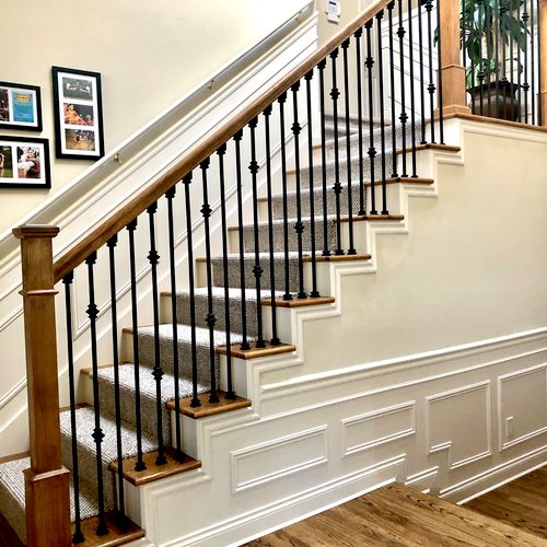 Nino did our wainscoting, stair rails and moved ou