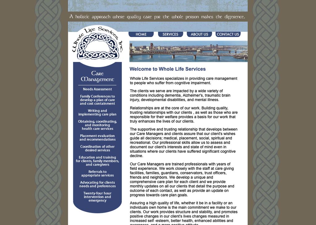 Whole Life Services - Logo and Web Design