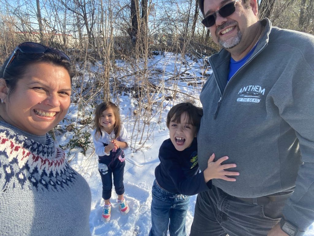 Took the kids to see snow for the first time. 
