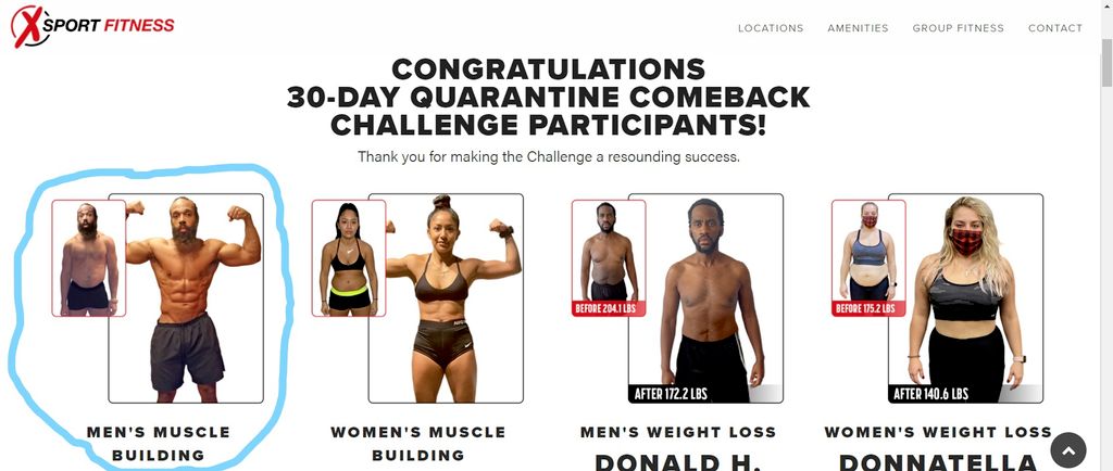 I won Xsport gyms national before and after 30 day
