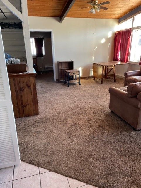 Before with old carpet 