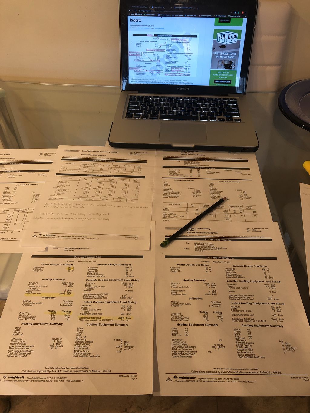 Heat load calculations are a must when we size an 