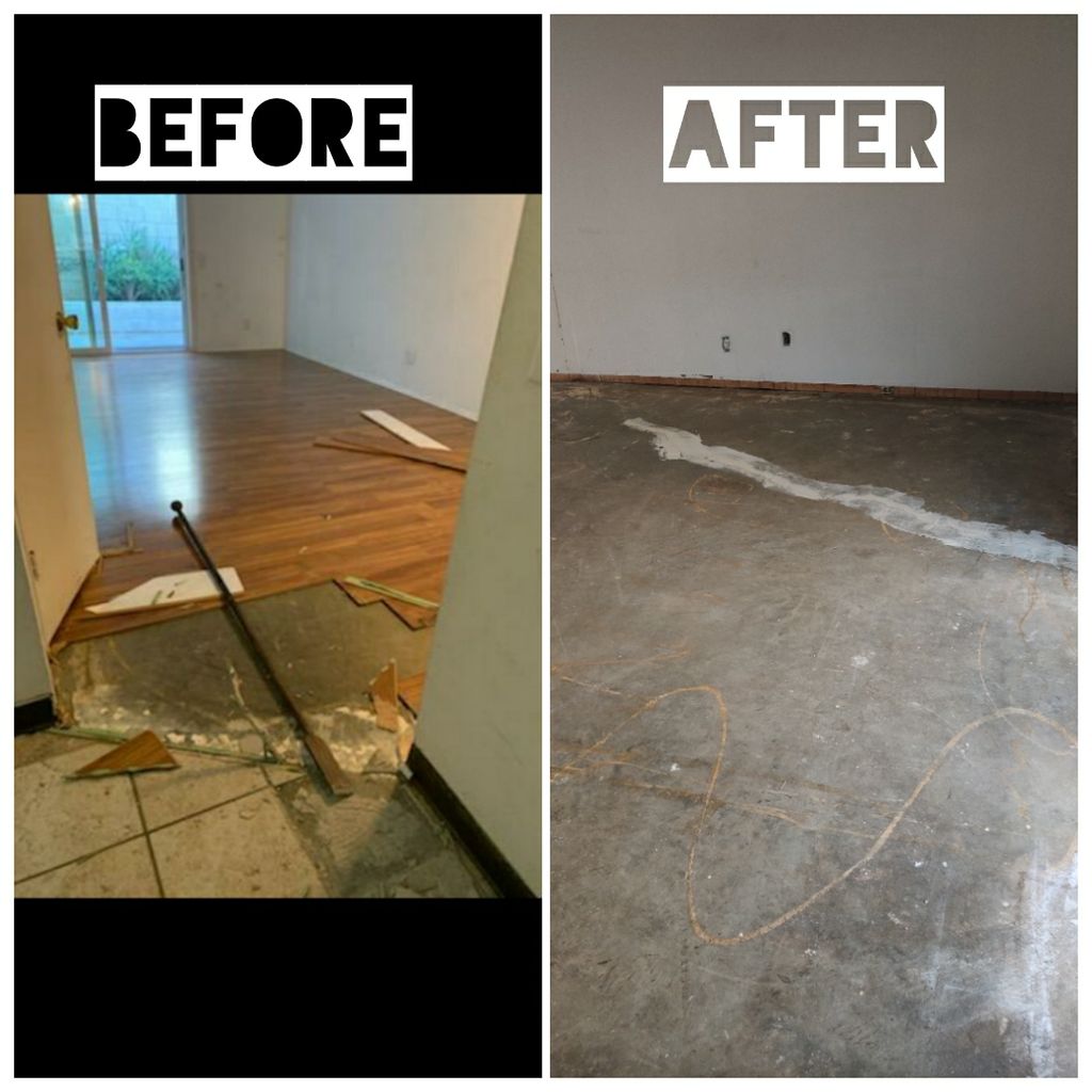 floor removal at Burbank