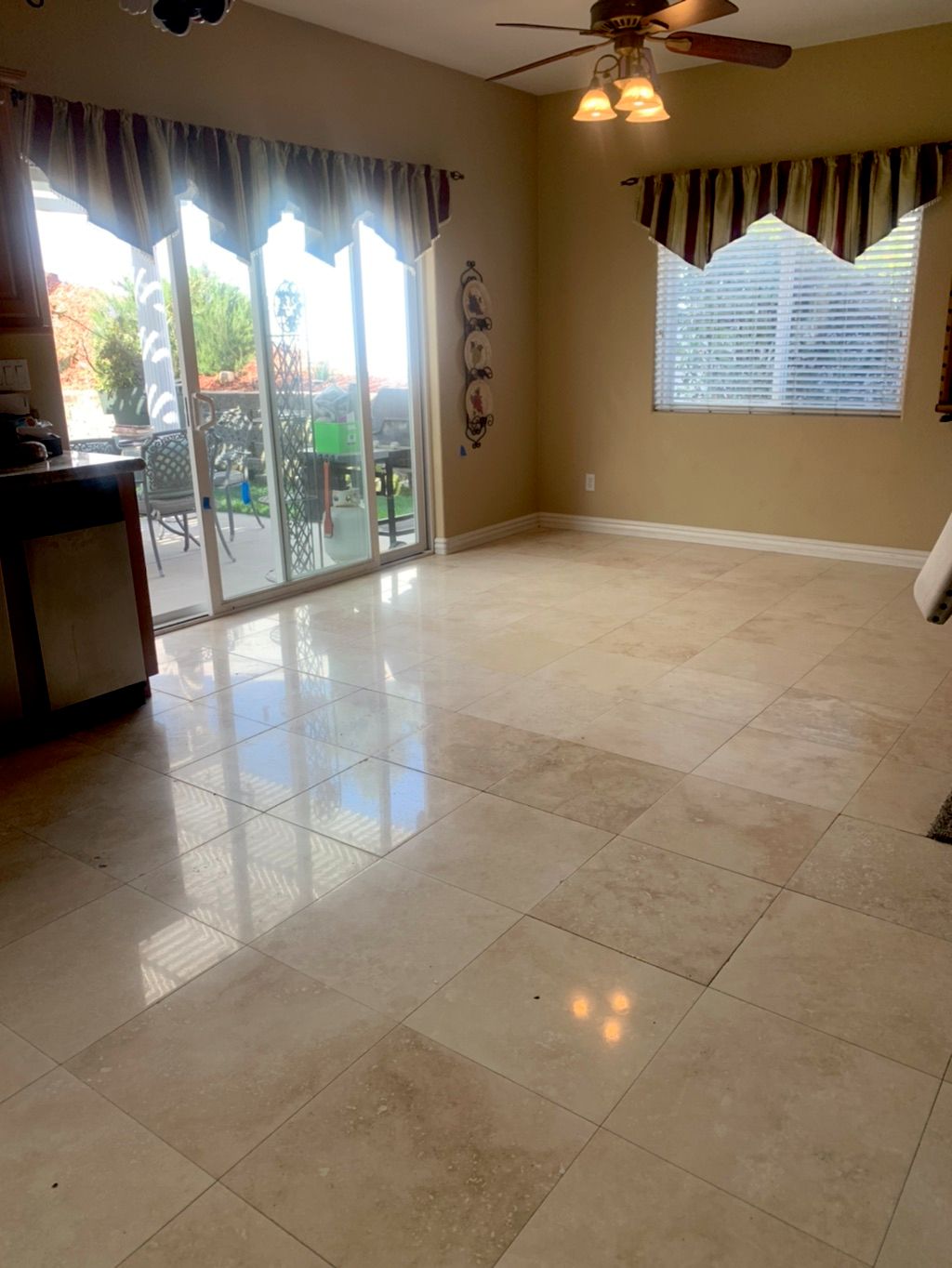 I had my travertine in my entire home restored and