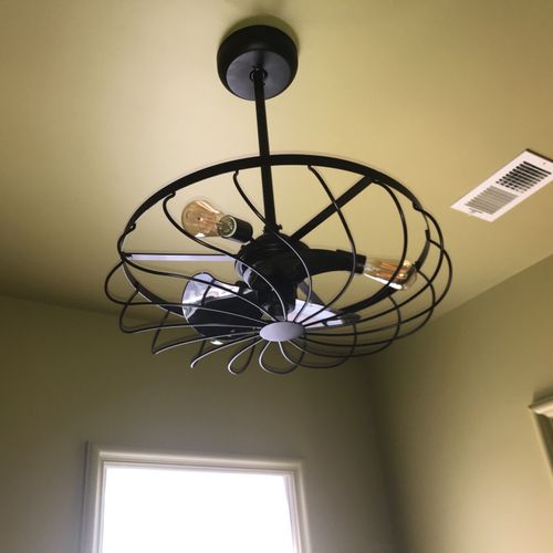 I needed a ceiling fan installed in my office.  Fr