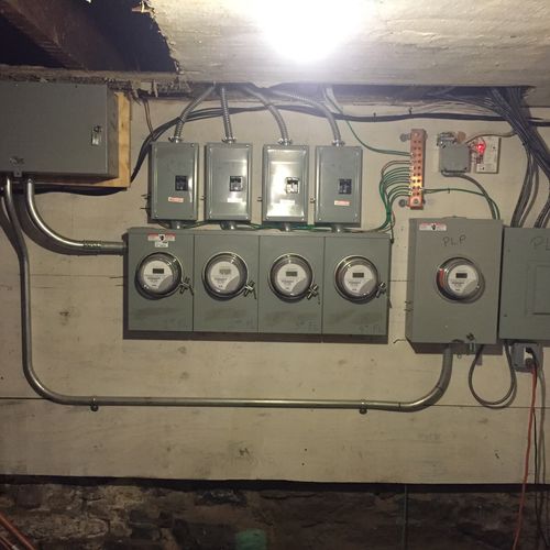 4 family electrical service upgrade