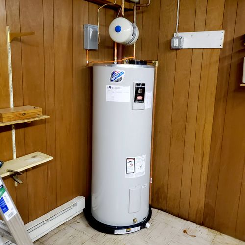 My new water heater was installed today and I coul