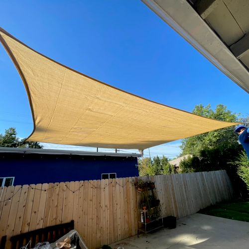 Needed to get a sail shade up in a backyard, every