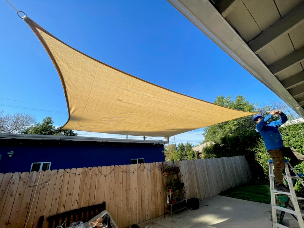 Needed to get a sail shade up in a backyard, every