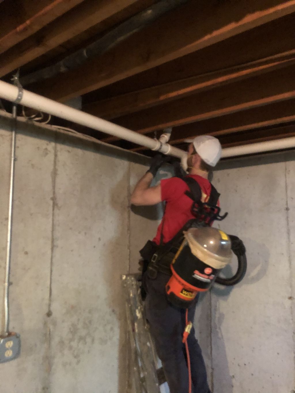 Scott finishing a rodent cleanout