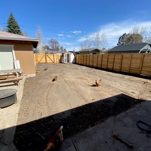 We had our yard leveled out after we removed a con