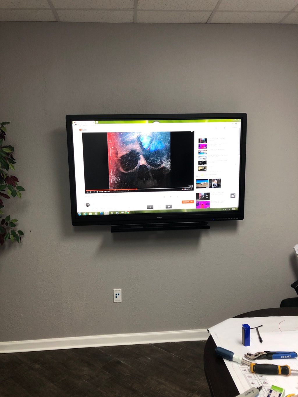 Sharp display with mini shuttle pc, relocated powe