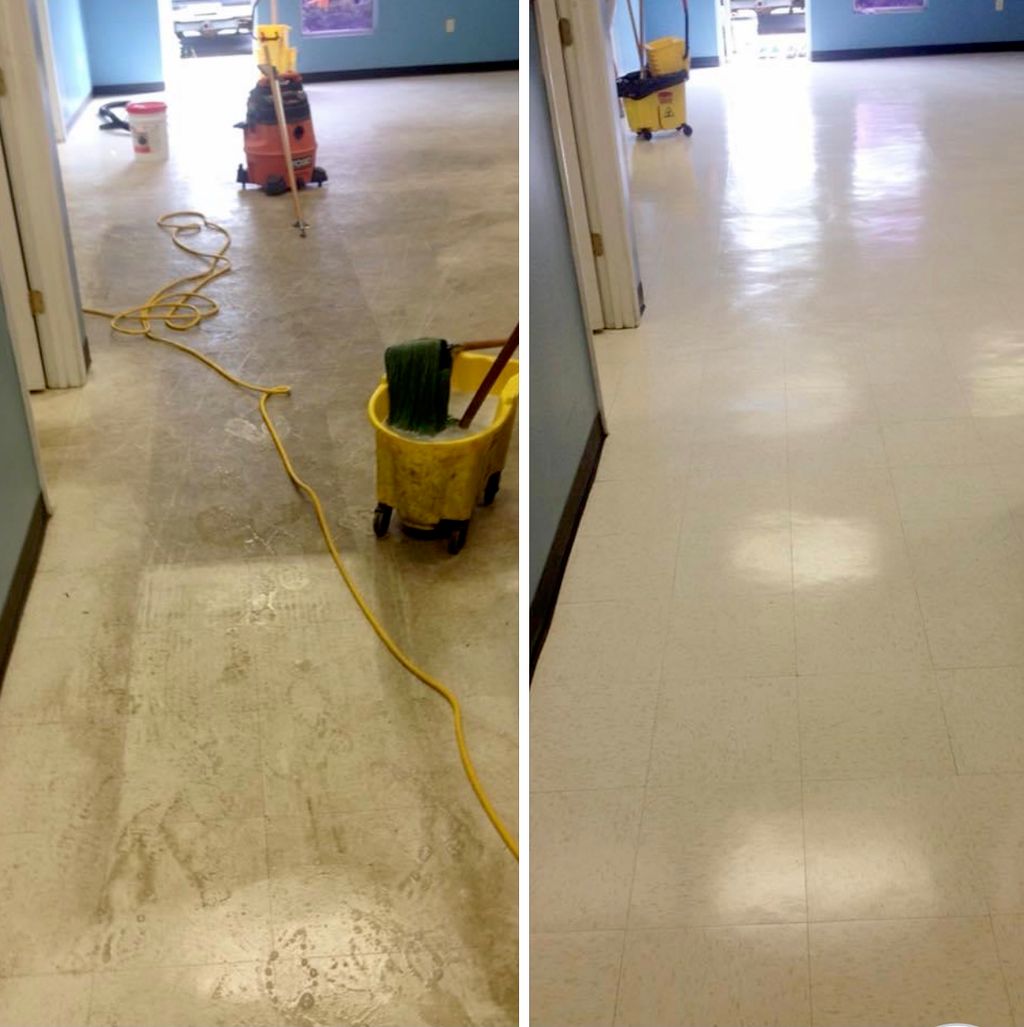 VCT Commercial Tile Before/After 