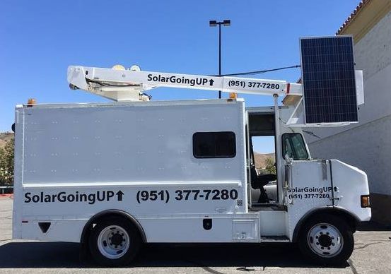 Our solar bucket truck